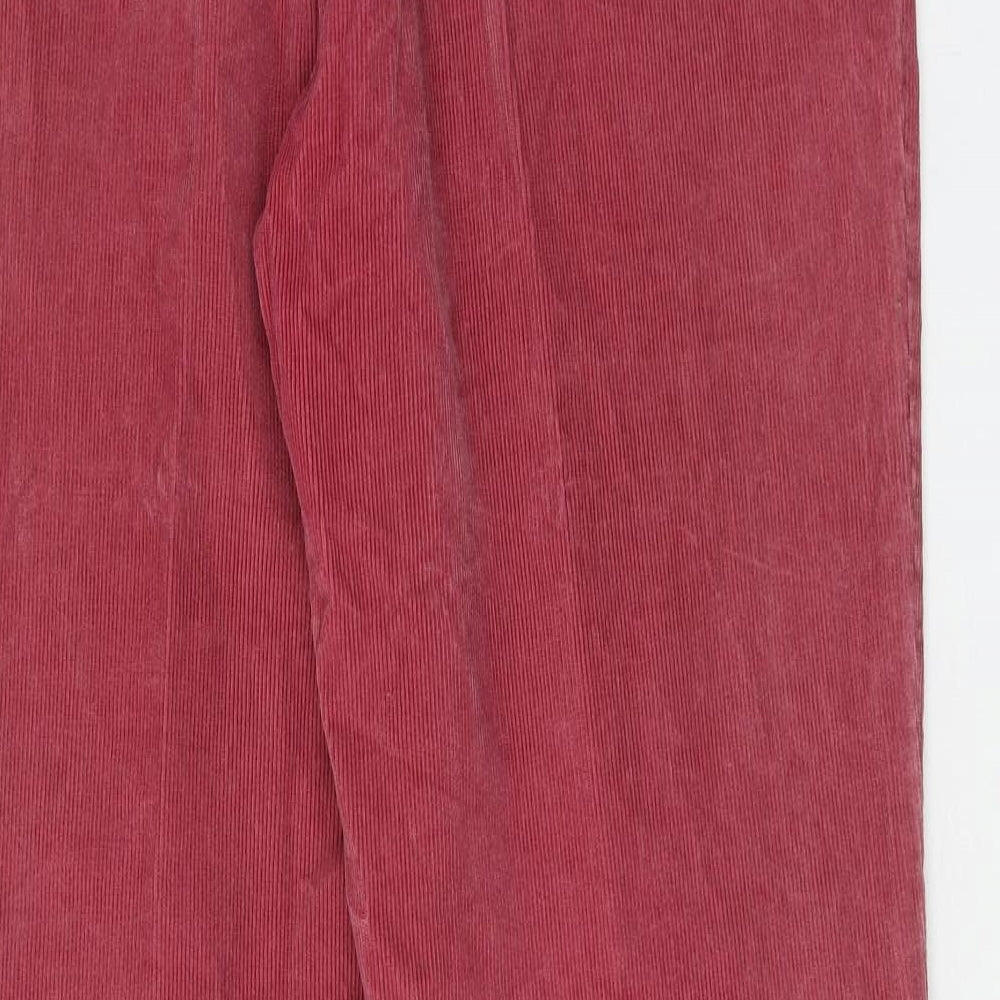 Boden Mens Pink Cotton Trousers Size 36 in L32 in Regular Zip