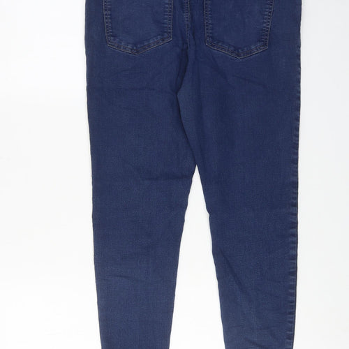 Marks and Spencer Womens Blue Cotton Jegging Jeans Size 16 L24 in Regular Zip