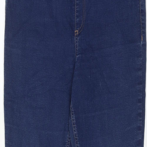 Marks and Spencer Womens Blue Cotton Jegging Jeans Size 16 L24 in Regular Zip