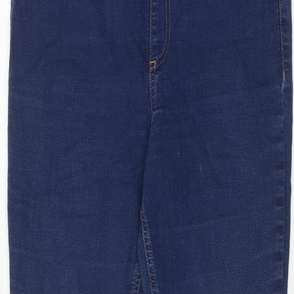 Marks and Spencer Womens Blue Cotton Jegging Jeans Size 16 L24 in Regular Zip