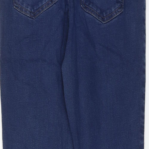 Marks and Spencer Womens Blue Cotton Jegging Jeans Size 16 L24 in Regular Zip