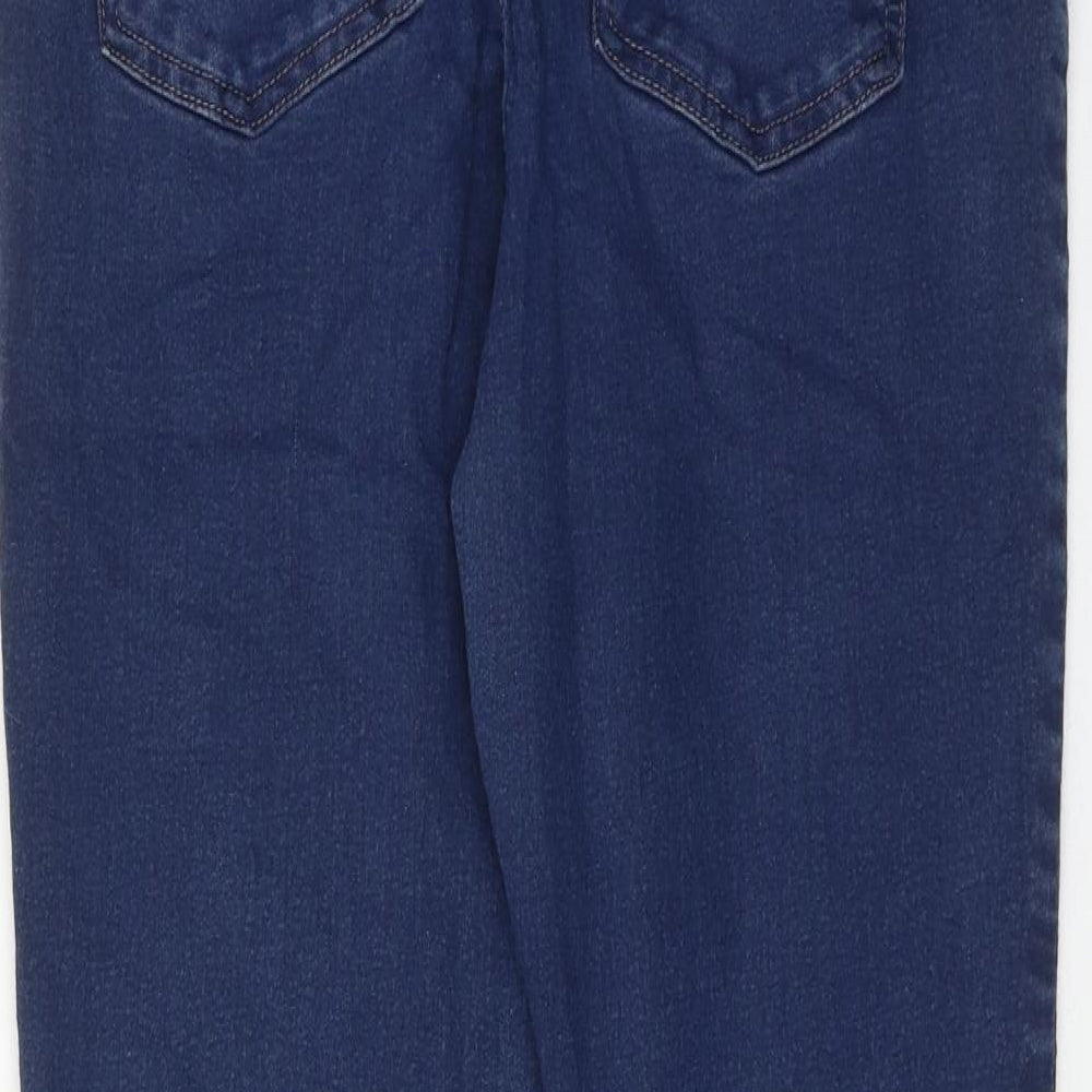 Marks and Spencer Womens Blue Cotton Jegging Jeans Size 16 L24 in Regular Zip