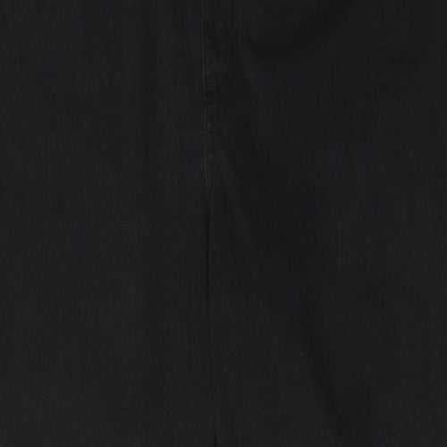 Uniqlo Womens Black Cotton Straight Jeans Size 32 in L25 in Regular Button