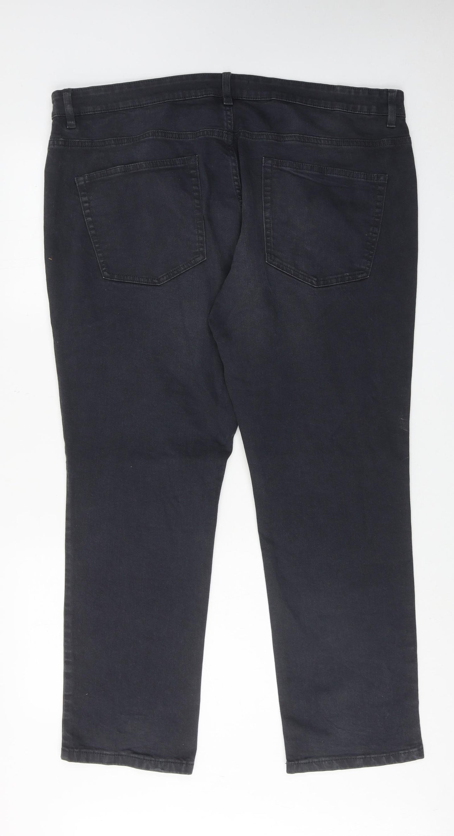 NEXT Mens Grey Cotton Straight Jeans Size 40 in L31 in Slim Zip