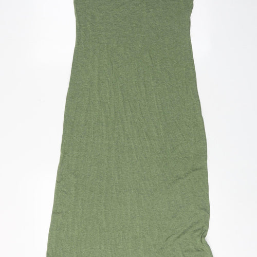 Marks and Spencer Womens Green Viscose Maxi Size 8 Scoop Neck Pullover
