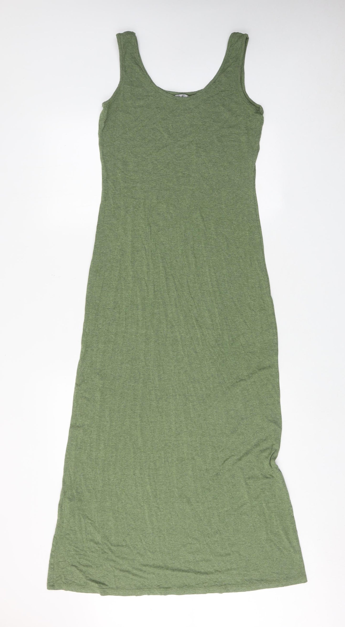Marks and Spencer Womens Green Viscose Maxi Size 8 Scoop Neck Pullover
