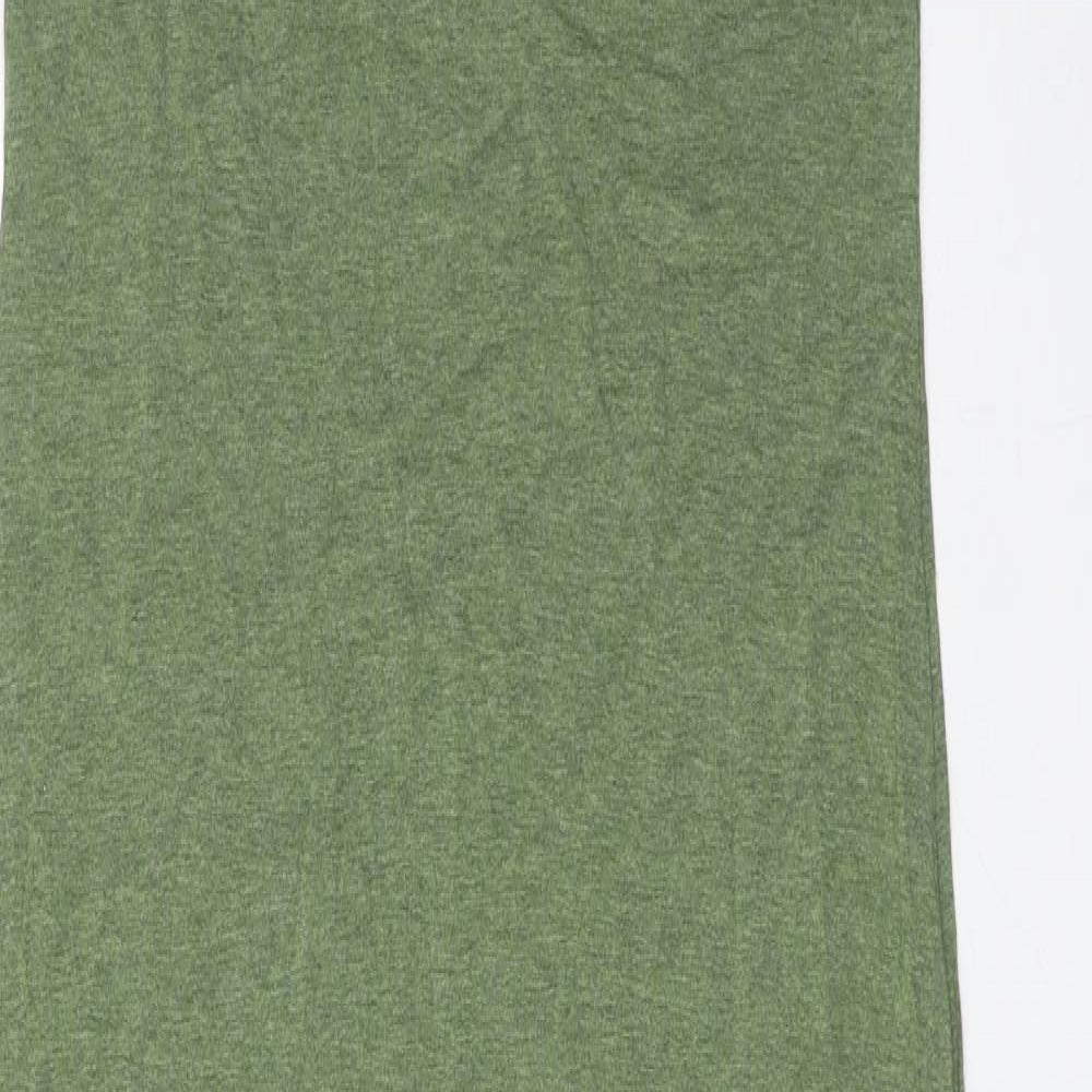 Marks and Spencer Womens Green Viscose Maxi Size 8 Scoop Neck Pullover