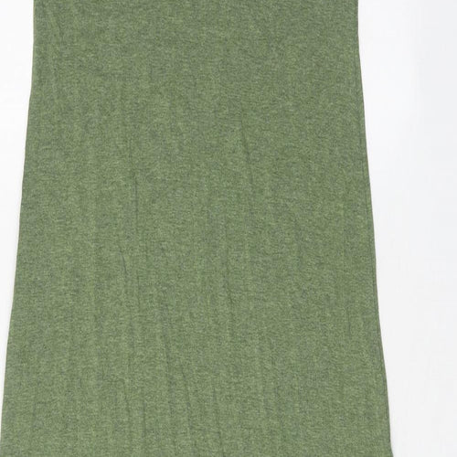 Marks and Spencer Womens Green Viscose Maxi Size 8 Scoop Neck Pullover
