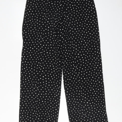 Monki Womens Black Polka Dot Polyester Trousers Size M L30 in Regular