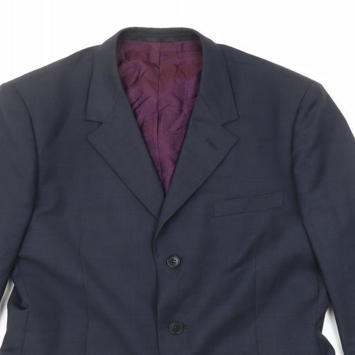 Paul Smith Mens Blue Wool Jacket Suit Jacket Size 40 Regular - Five-Button Sleeve