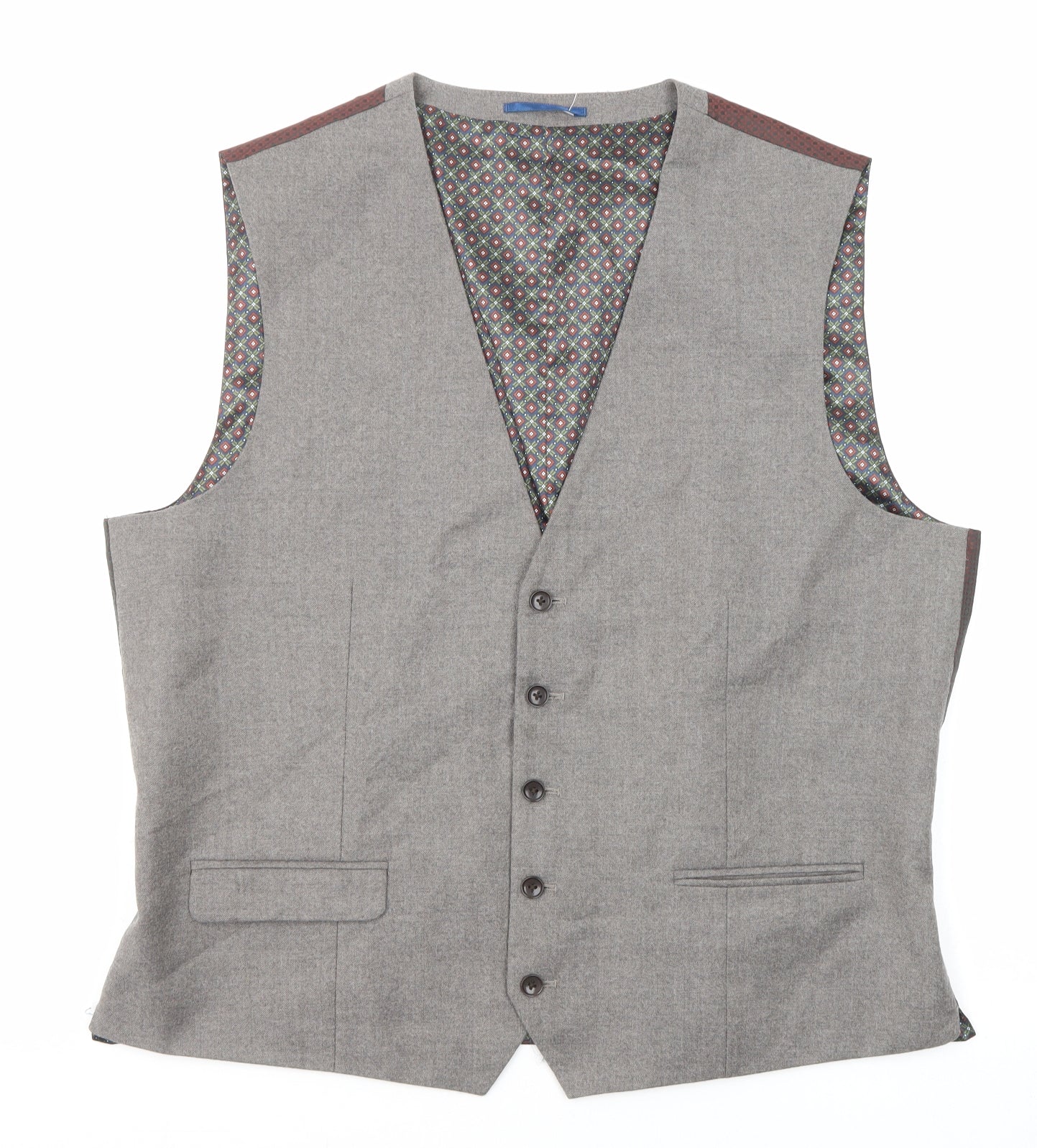 NEXT Mens Grey Wool Jacket Suit Waistcoat Size 48 Regular