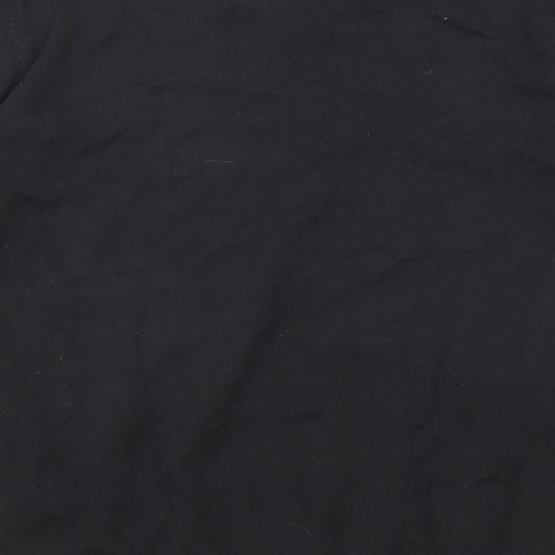 Marks and Spencer Girls Black V-Neck Cotton Pullover Jumper Size 12-13 Years Pullover