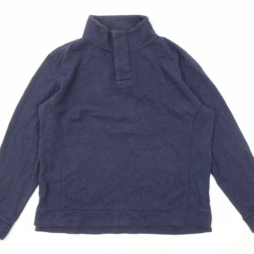 Fat Face Mens Blue Cotton Henley Sweatshirt Size L