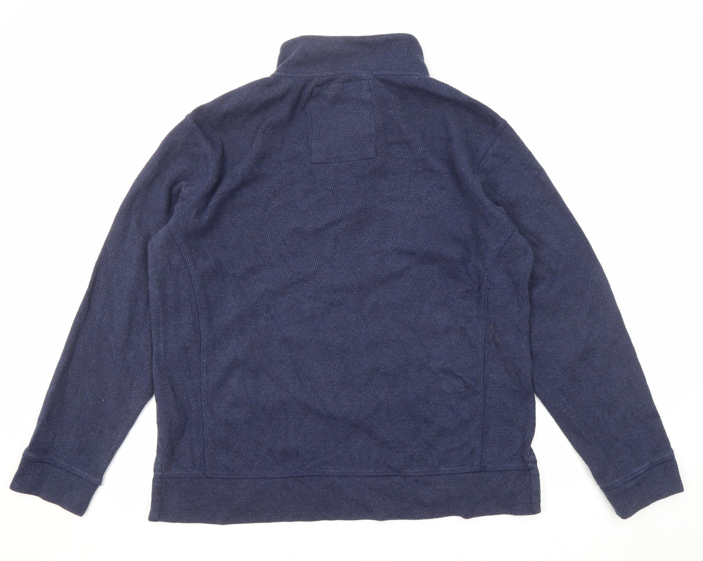 Fat Face Mens Blue Cotton Henley Sweatshirt Size L
