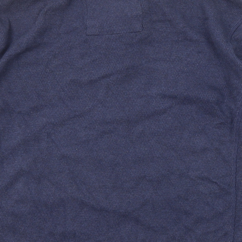 Fat Face Mens Blue Cotton Henley Sweatshirt Size L