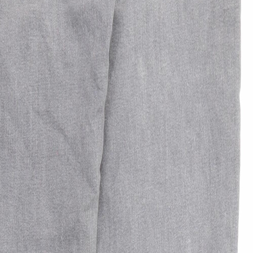 H&M Womens Grey Cotton Skinny Jeans Size 8 L27 in Regular Zip