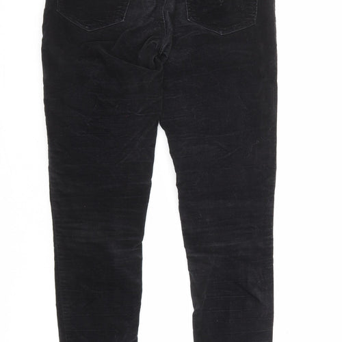 Levi's Womens Black Cotton Trousers Size 25 in L29 in Regular Zip