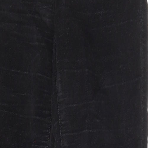 Levi's Womens Black Cotton Trousers Size 25 in L29 in Regular Zip