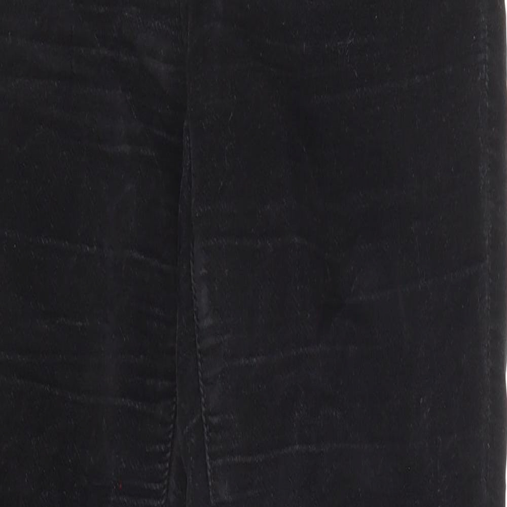 Levi's Womens Black Cotton Trousers Size 25 in L29 in Regular Zip