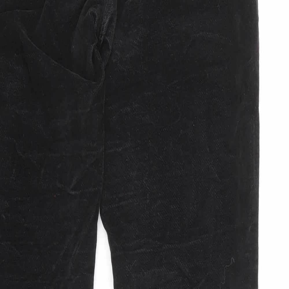 Levi's Womens Black Cotton Trousers Size 25 in L29 in Regular Zip