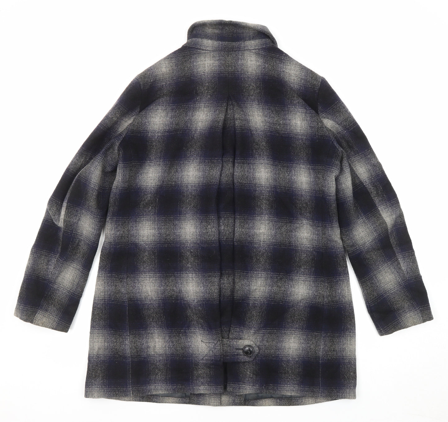 Gap Womens Multicoloured Plaid Overcoat Coat Size M Button