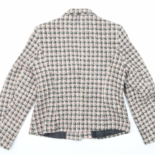 BHS Womens Multicoloured Geometric Jacket Blazer Size 20 Button