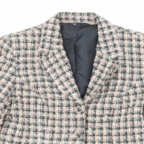 BHS Womens Multicoloured Geometric Jacket Blazer Size 20 Button