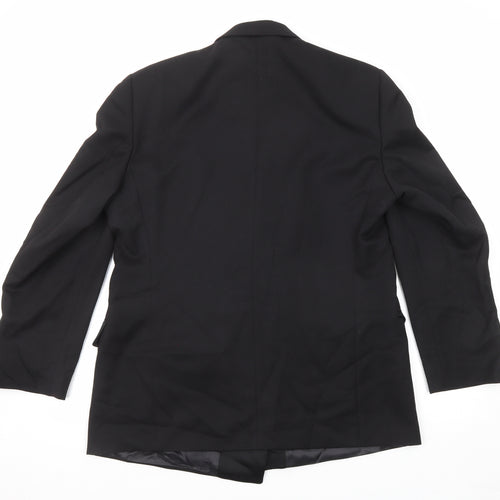 Magee Mens Black Wool Tuxedo Suit Jacket Size 42 Regular