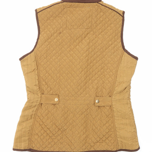 David Parry Womens Brown Gilet Jacket Size 10 Zip