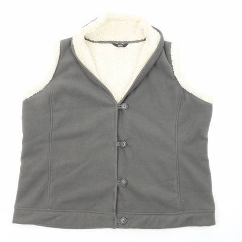 Marks and Spencer Womens Green Gilet Jacket Size 20 Zip