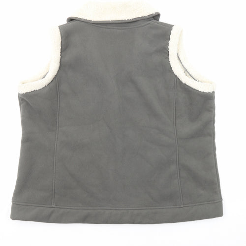 Marks and Spencer Womens Green Gilet Jacket Size 20 Zip
