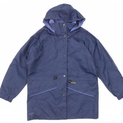 Regatta Womens Blue Rain Coat Coat Size 10 Zip