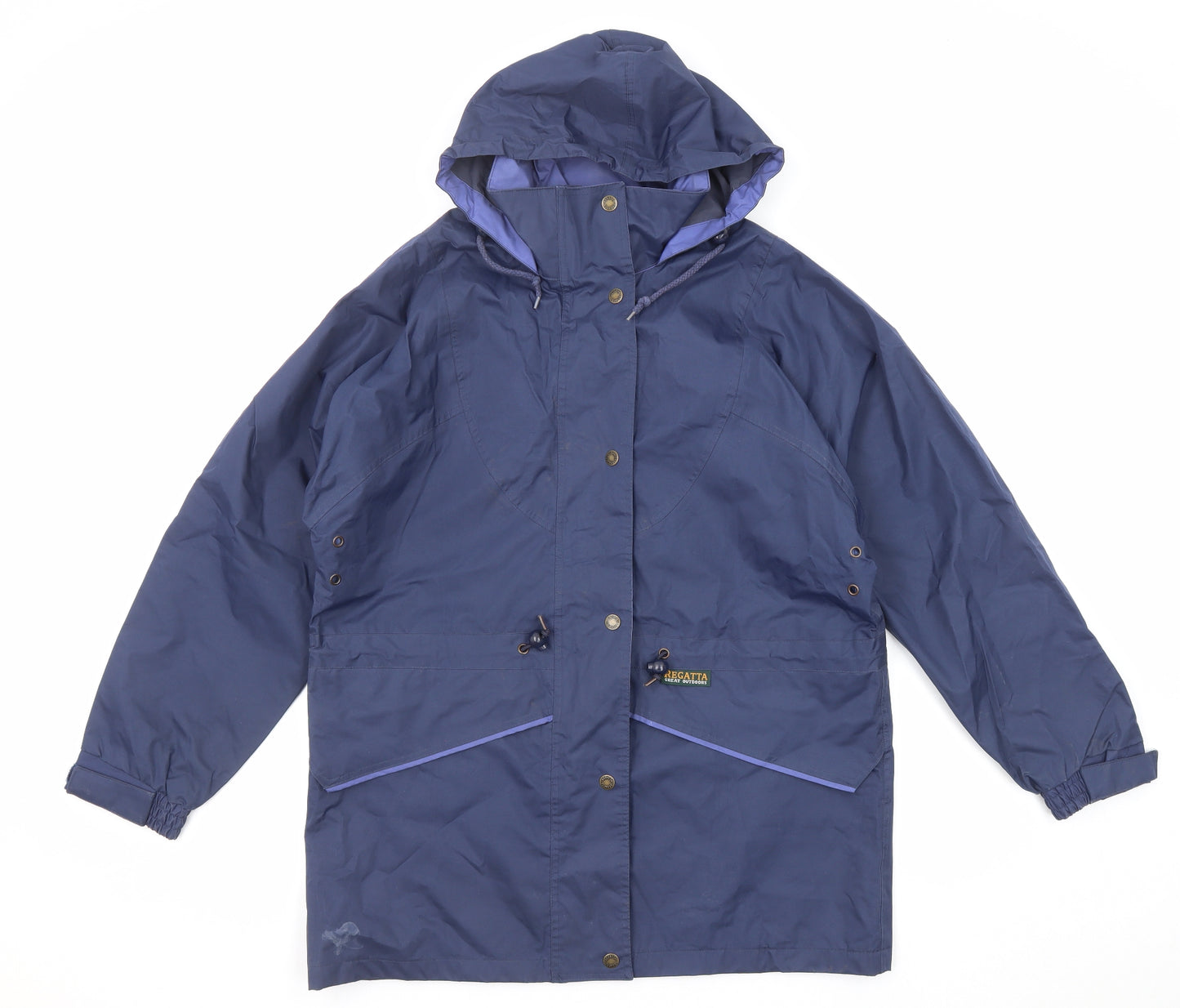 Regatta Womens Blue Rain Coat Coat Size 10 Zip