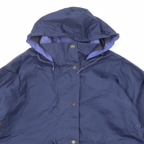 Regatta Womens Blue Rain Coat Coat Size 10 Zip