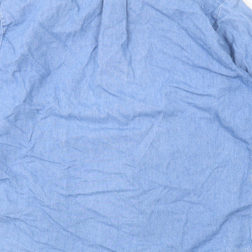 Polo Ralph Lauren Mens Blue Cotton Button-Up Size M Collared Button