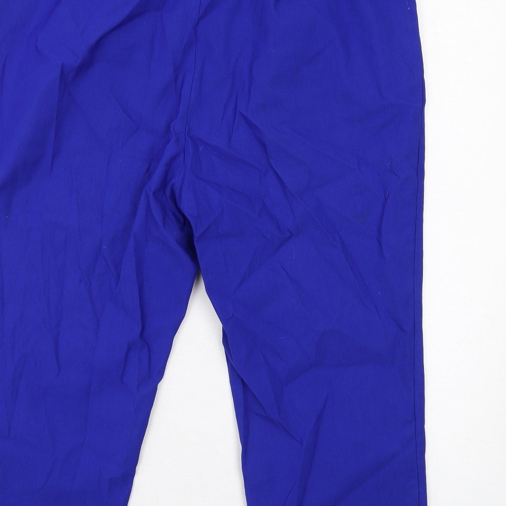 Roman Womens Blue Viscose Cropped Trousers Size 20 L22 in Regular