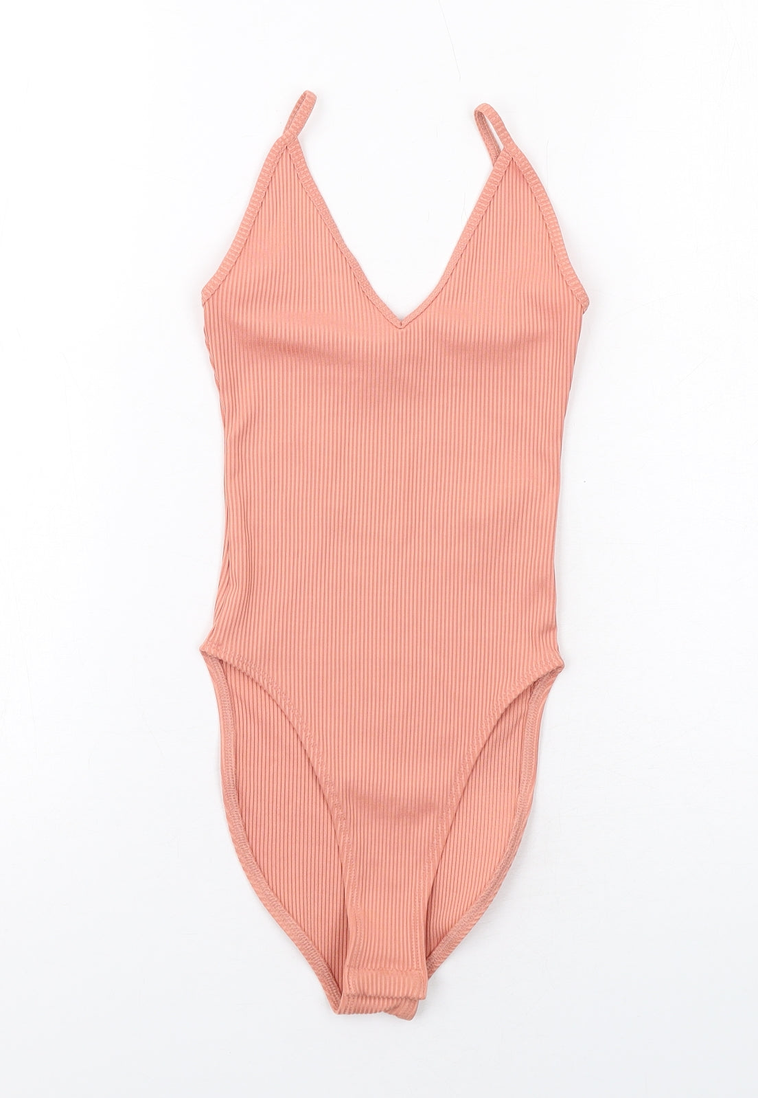 Miss Selfridge Womens Pink Polyester Bodysuit One-Piece Size 6 Snap