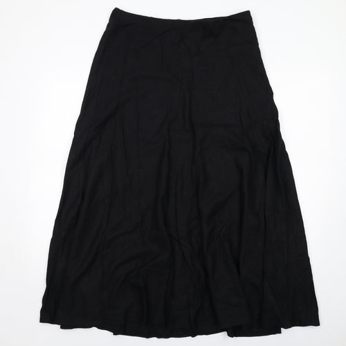 Marks and Spencer Womens Black Linen Maxi Skirt Size 14
