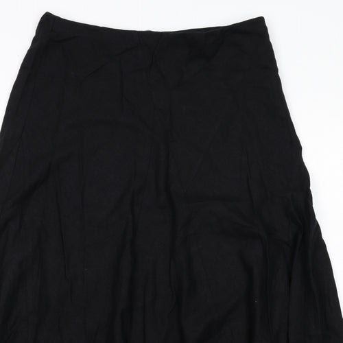 Marks and Spencer Womens Black Linen Maxi Skirt Size 14