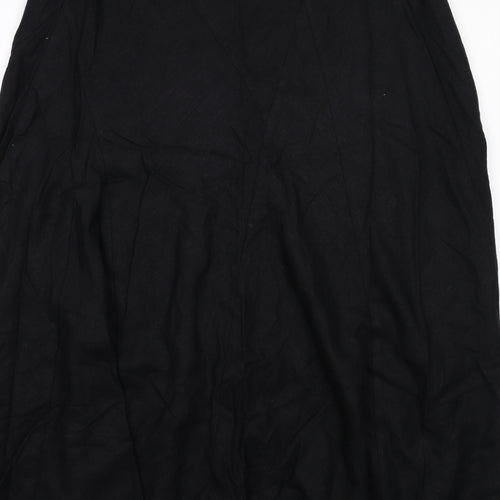Marks and Spencer Womens Black Linen Maxi Skirt Size 14