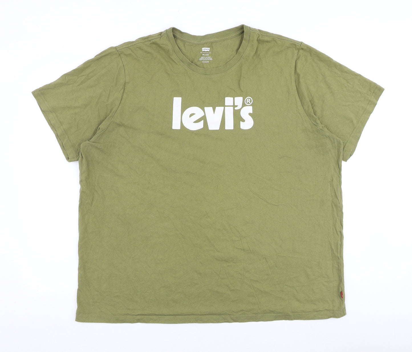 Levi's Mens Green Cotton T-Shirt Size XL Round Neck
