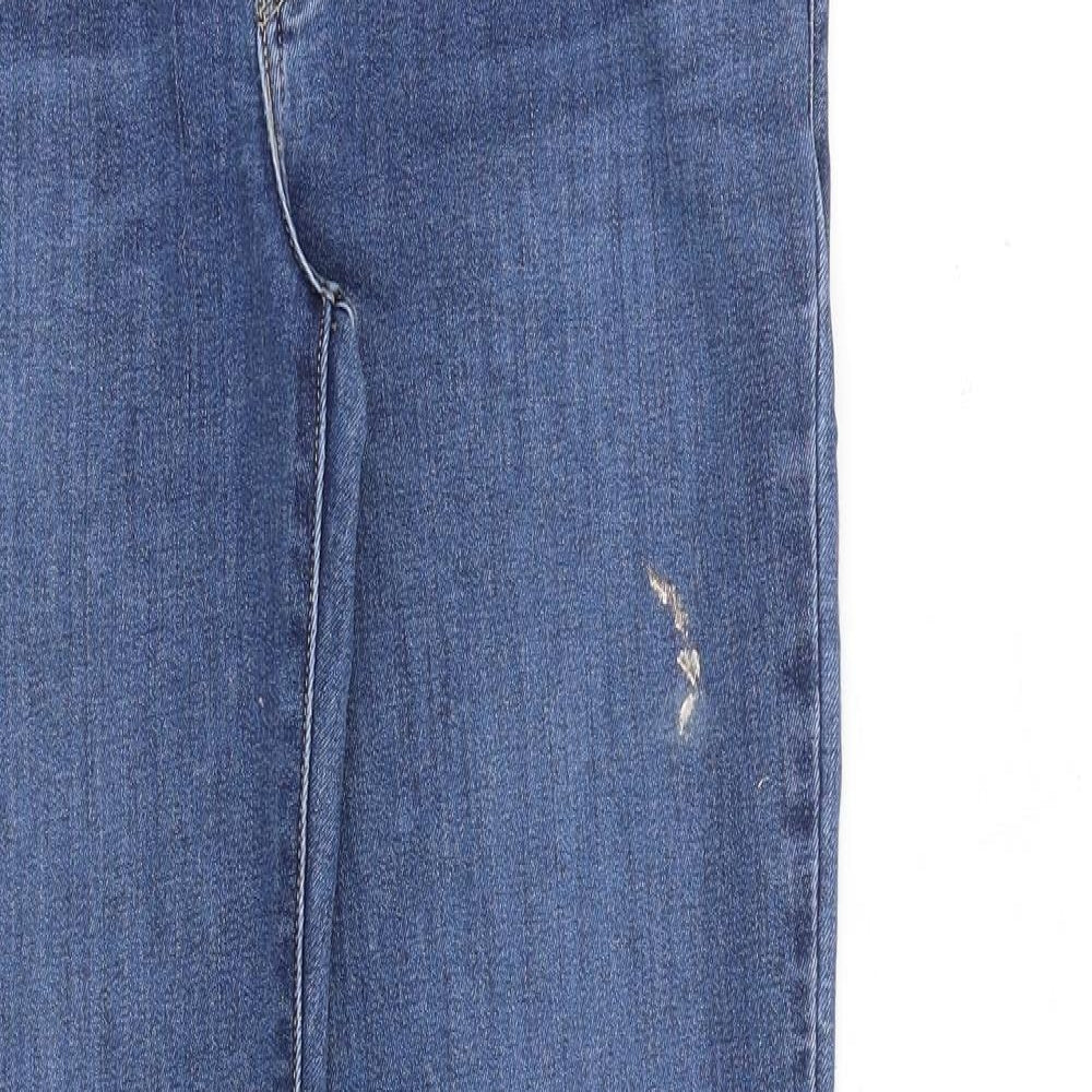 Levis Womens Blue Cotton Straight Jeans Size 26 in L30 in Slim Zip