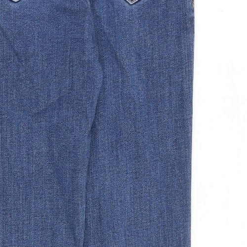 Levis Womens Blue Cotton Straight Jeans Size 26 in L30 in Slim Zip