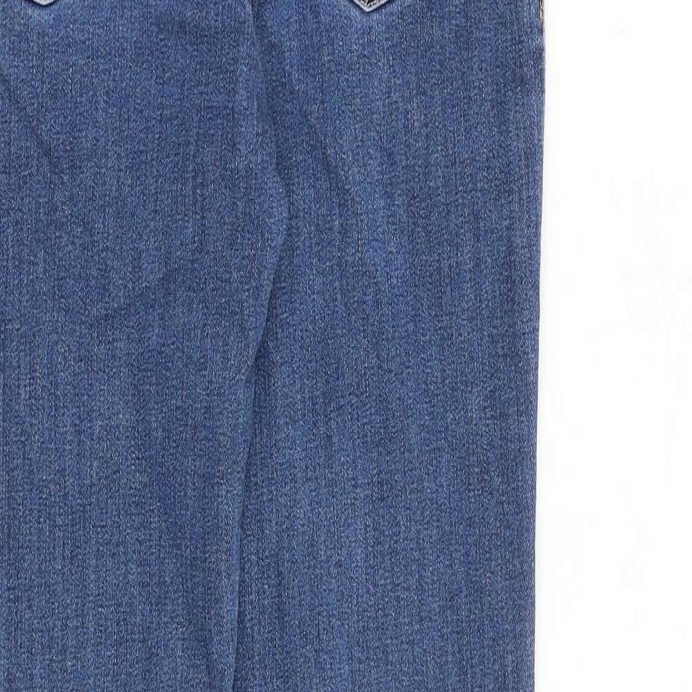 Levis Womens Blue Cotton Straight Jeans Size 26 in L30 in Slim Zip