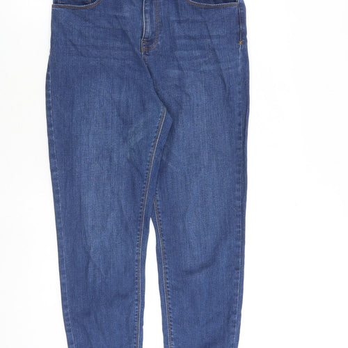 COLLUSION Womens Blue Cotton Straight Jeans Size 30 in L30 in Slim Zip