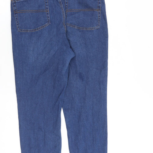 COLLUSION Womens Blue Cotton Straight Jeans Size 30 in L30 in Slim Zip