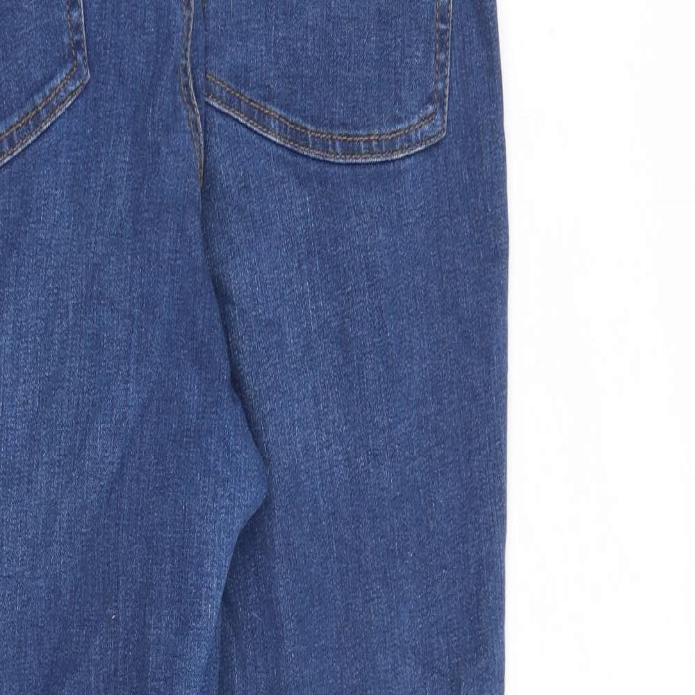 COLLUSION Womens Blue Cotton Straight Jeans Size 30 in L30 in Slim Zip