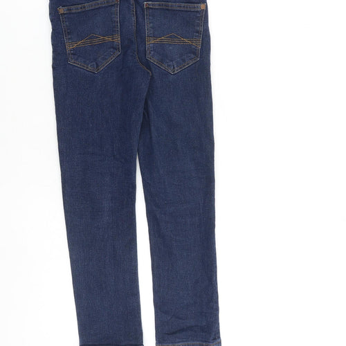 NEXT Boys Blue Cotton Skinny Jeans Size 7 Years L21 in Regular Zip