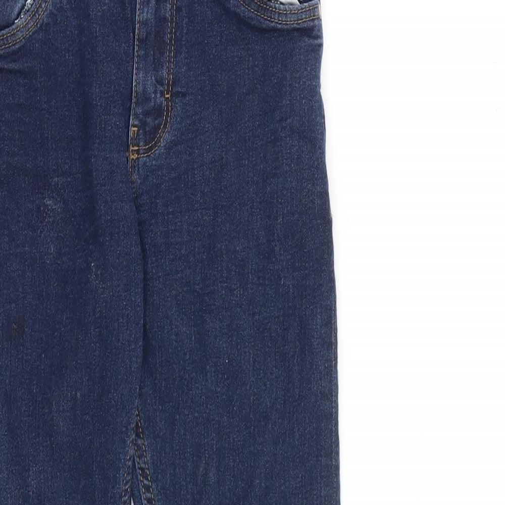 NEXT Boys Blue Cotton Skinny Jeans Size 7 Years L21 in Regular Zip