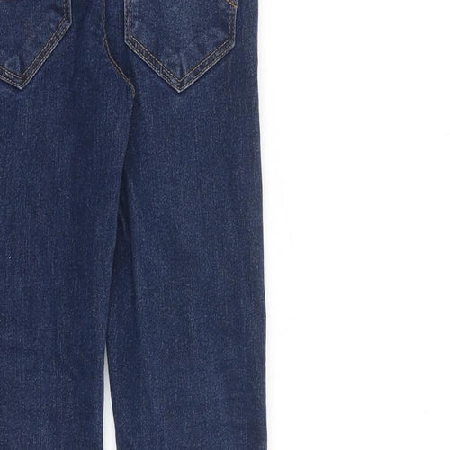 NEXT Boys Blue Cotton Skinny Jeans Size 7 Years L21 in Regular Zip